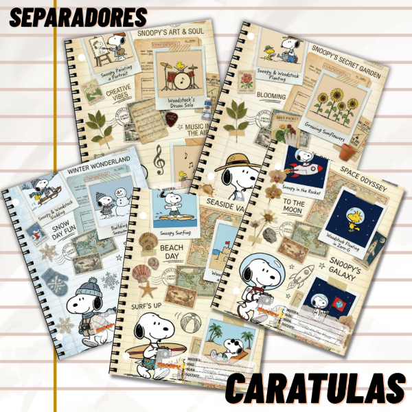 Producto - SET 12 SEPARADORES - CARATULAS - SNOOP