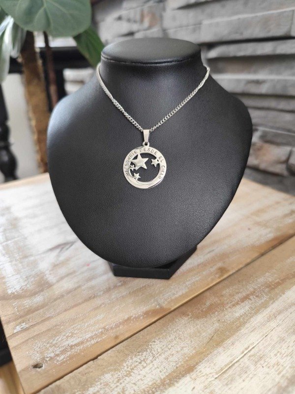 Producto - Collar me sonríe desde el cielo. Acero quirúrgico.