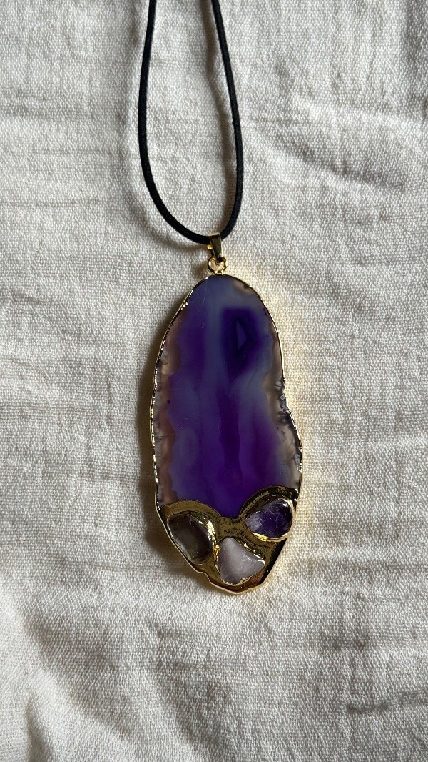 Producto - Collar Piedra Importada Violeta