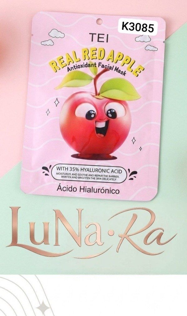 Producto - Mascarilla Facial con Ácido Hialurónico REAL RED APPLE - 0