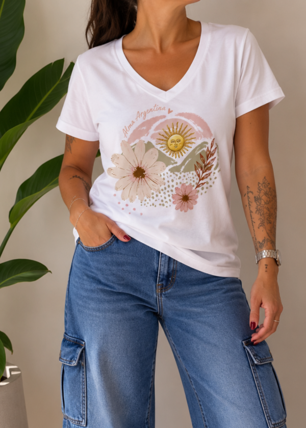 Producto - Remera de Jersey algodón - Escote V Argentina (26)
