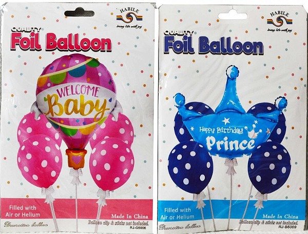 Producto - 5 GLOBOS 1METALIZ Y4LATEX 200886