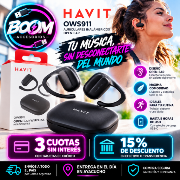 Producto - Auriculares Havit Ows911 Open-ear Inalámbricos Bluetooth - 0