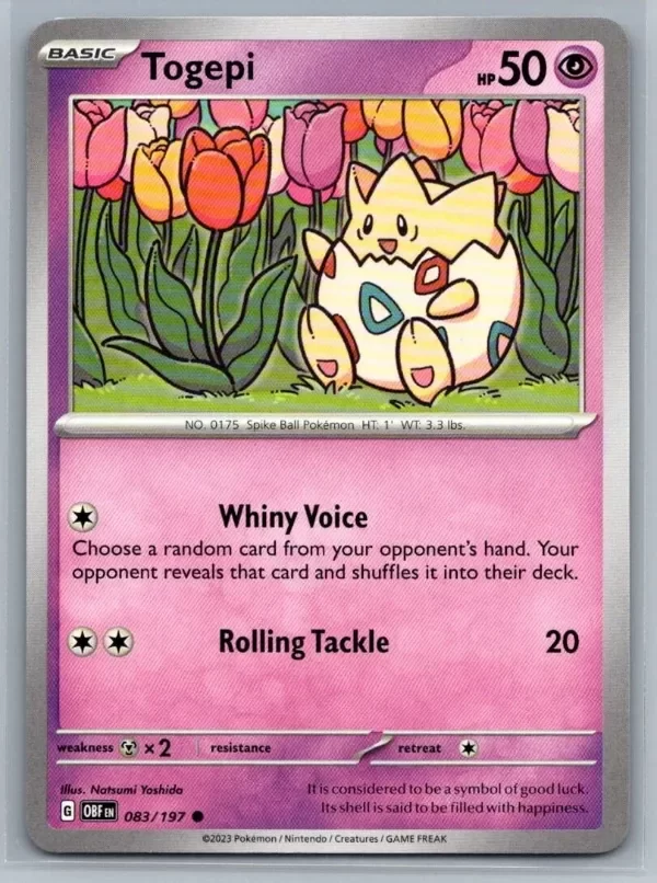 Producto - Togepi 83/197 Obsidian Flames Common Pokémon TCG 2023