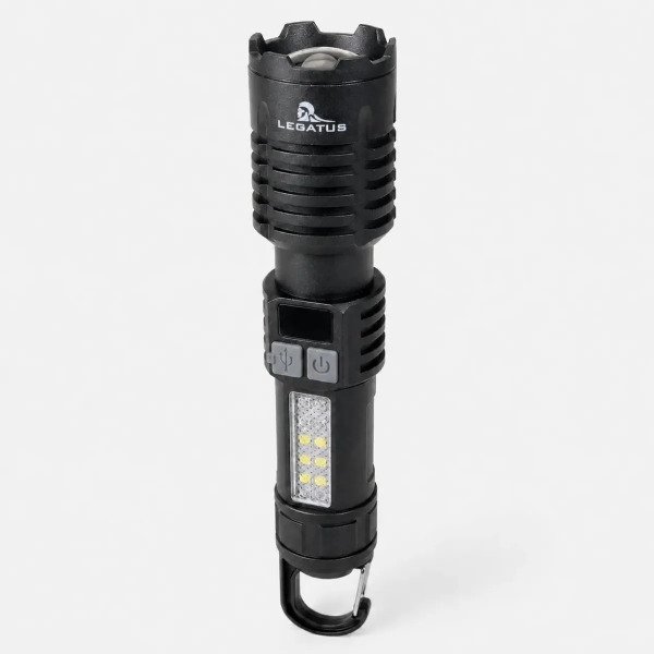 Producto - Linterna Mano Tactica Led P50 Legatus Recargable Display Carga - 1