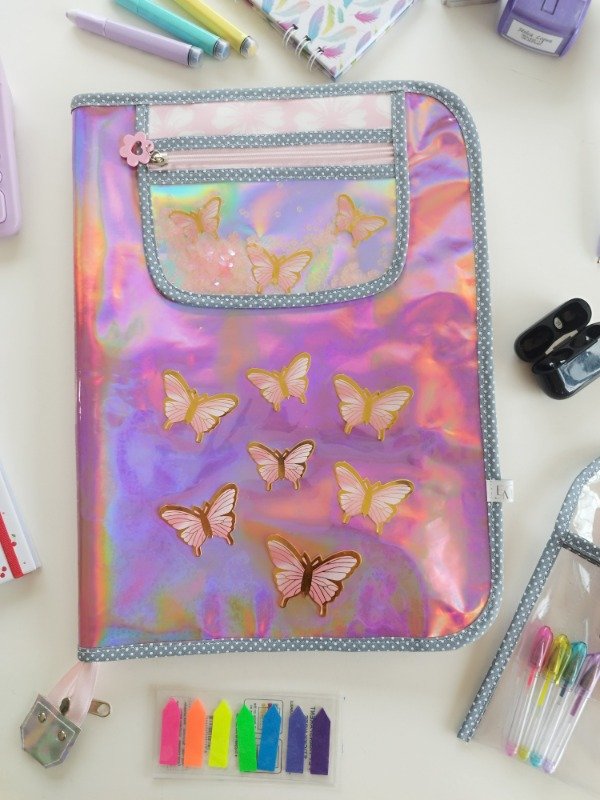 Producto - ORGANIZADOR A4 JUANA ESPEJADO Y MARIPOSAS (A PEDIDO)