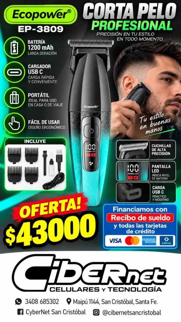 Producto - Corta pelo Ecopower ep-3809