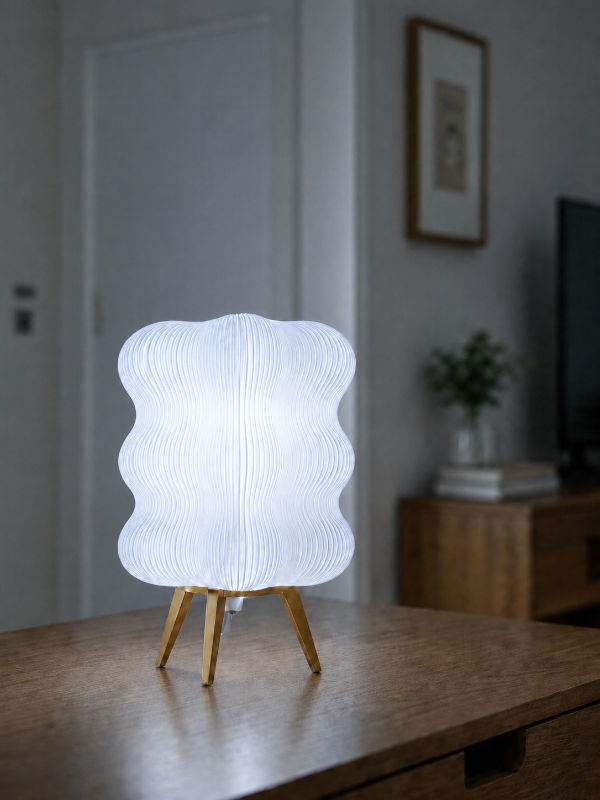 Producto - Lámpara de Mesa Ondulada Akinari  35x25 cm Iluminación de Diseño y Ambiente - 7