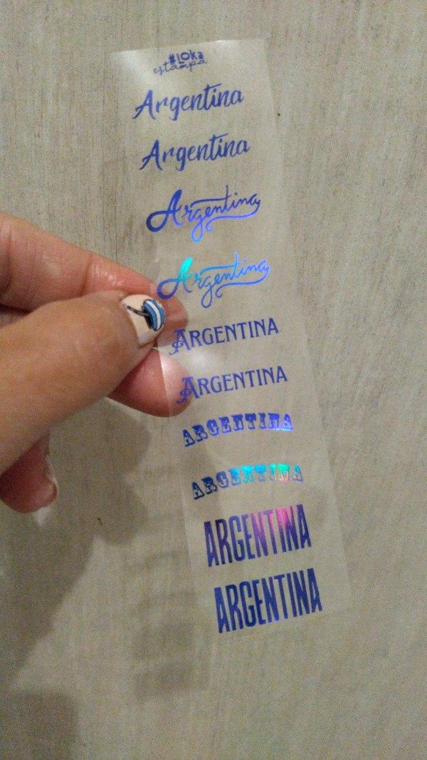 Producto - Estampa SHINE Acetato 3,5x14, 5cm Argentina #12 para llaveros