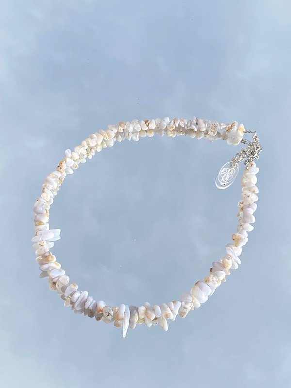 Producto - Gargantilla Amuleto Ágata de Encaje Azul Comunicación clara y calma emocional. - 1