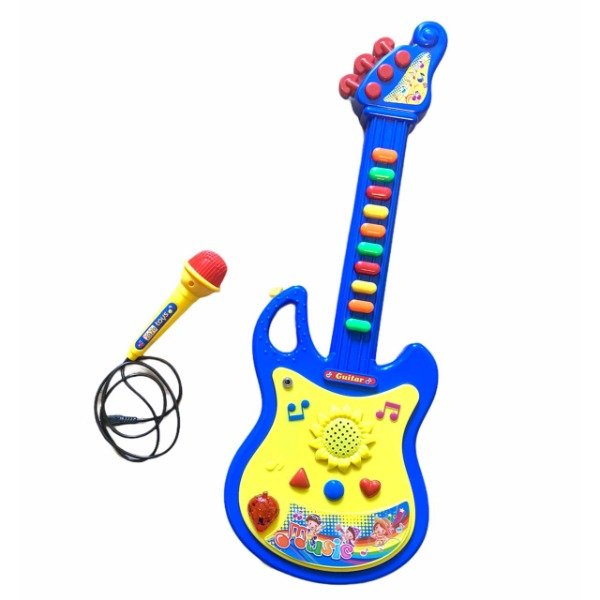 Producto - Guitarra con luces y sonido + micrófono