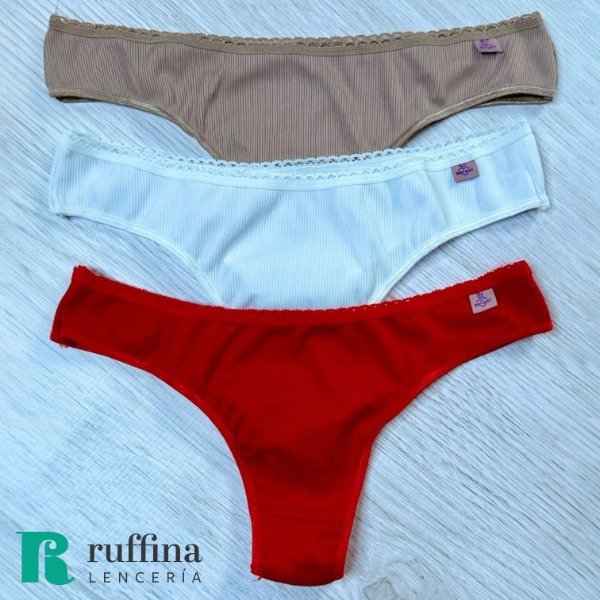 Producto - Pack x3 colaless de morley MERAKI Talle 2 - Art. 4016 (rojo)