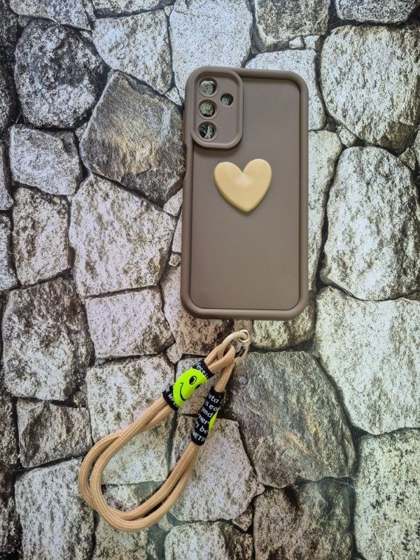 Producto - Funda silicone soft con correa Samsung S24 Fe marrón