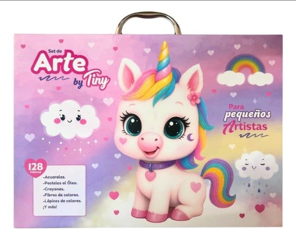 Producto - SUPER SET DE ARTE UNICORNIO VALIJA 128 PIEZAS