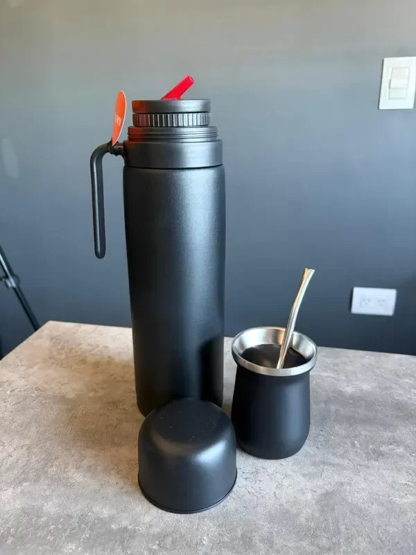 Producto - COMBO MATERO MM NEGRO 1L