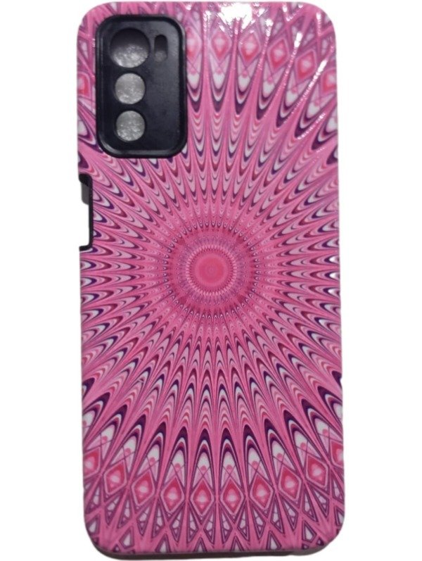 Producto - Funda Rígida Alto Impacto Psicodélica Rosa para Moto E32