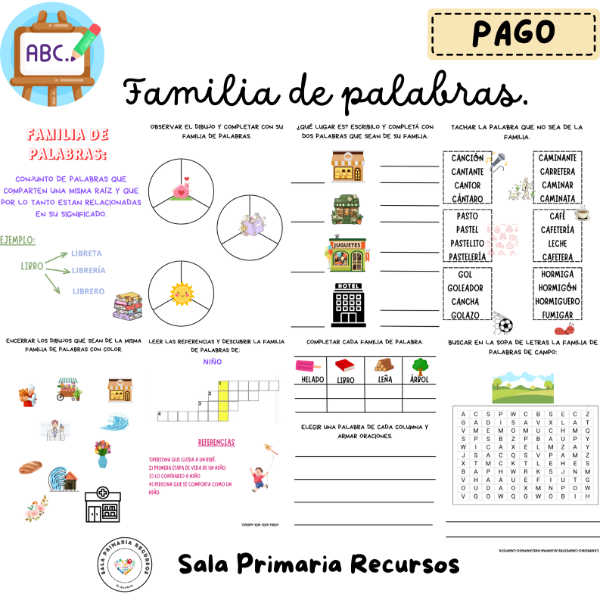 Producto - Familia de palabras
