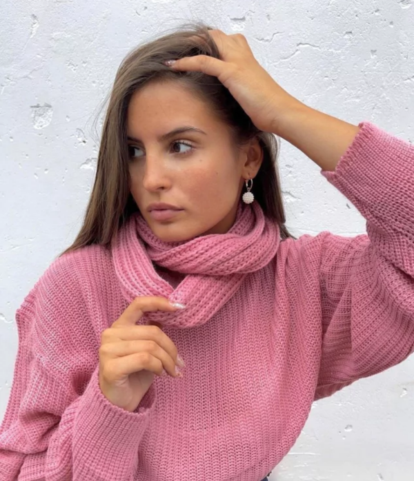 Producto - CUELLO INFINITO TEJIDO UNISEX - ROSA VIEJO