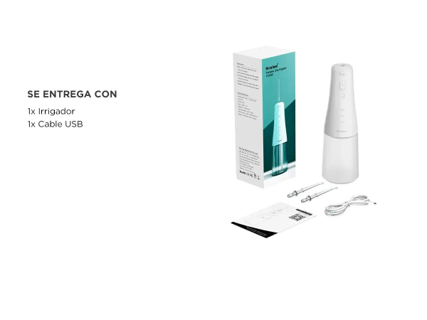 Producto - Irrigador dental de agua inalámbrico -tanque 300ml -4 modos de funcionamiento - 4