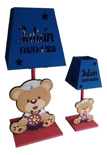 Producto - Souvenirs Decorado Ositos Mdf 20u+2 Centrales+luz Led - 9