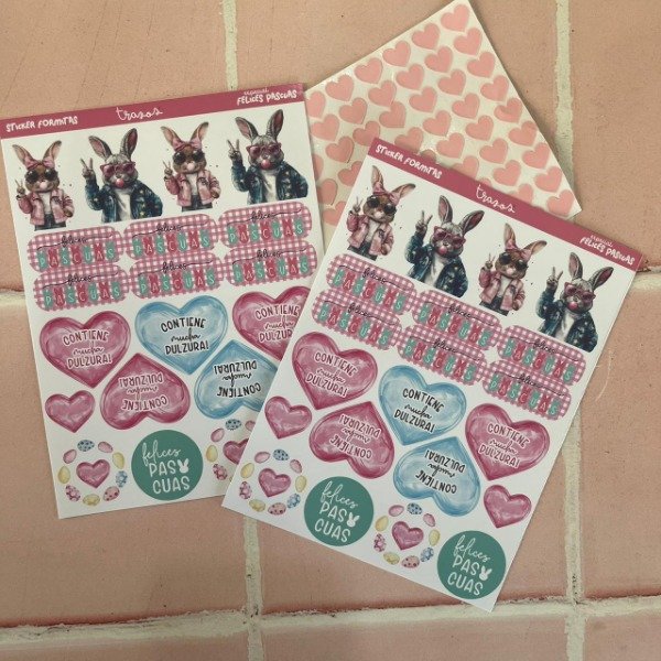 Producto - Sticker formitas conejos cool