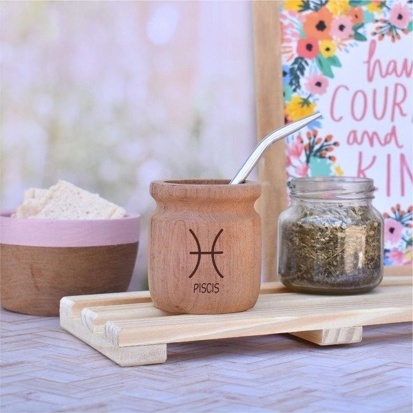 Producto - MATE ALGARROBO HOROSCOPO CON BOMBILLA II