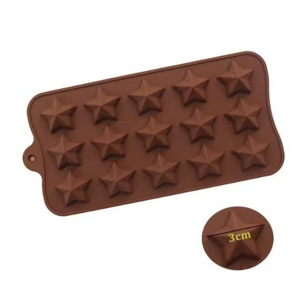 Producto - Molde silicona x15 estrellas punta - 0