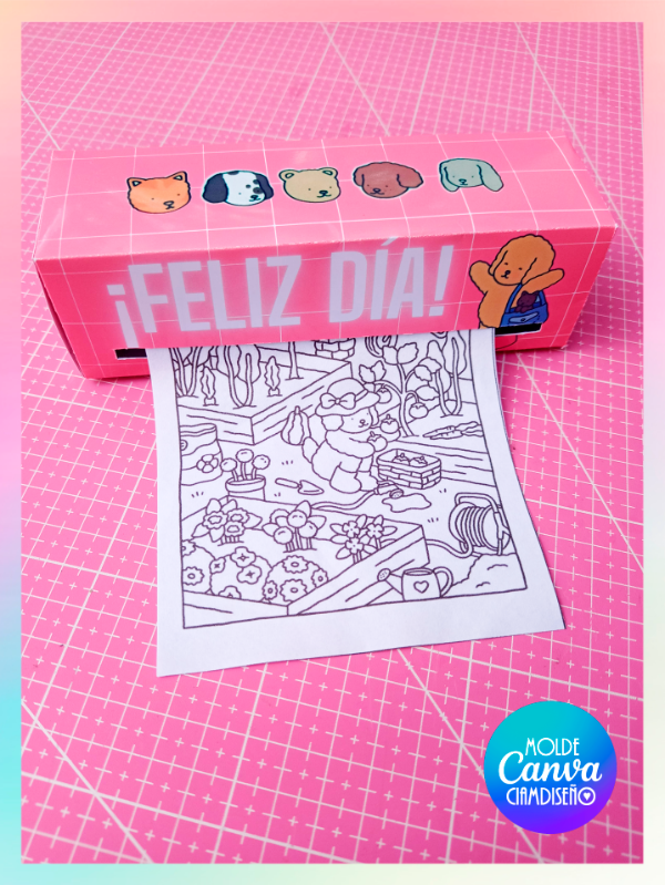 Producto - 15 DISEÑOS EN CANVA CAJA CON ROLLITO PARA PINTAR
