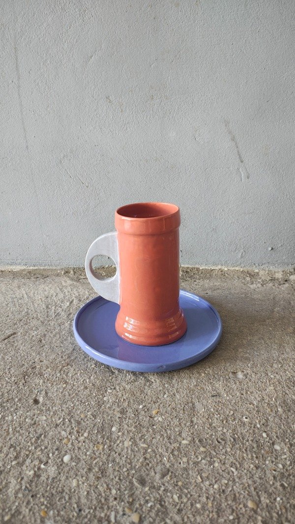 Producto - Jarro largo rosa y gris