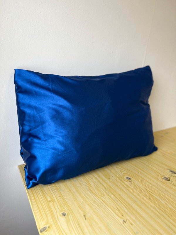 Producto - Funda satén almohada azul francia - 0