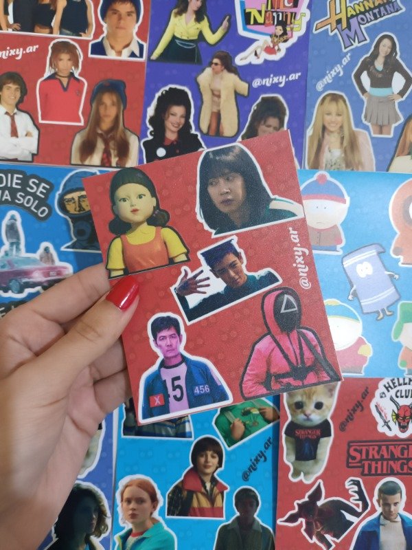 Producto - Plancha de stickers El juego del calamar