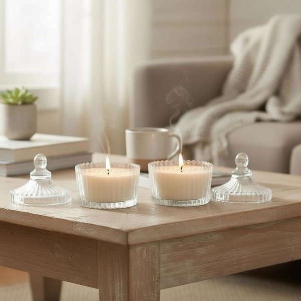 Producto - VELA XL AROMATICA EN CARAMERLERA DE VIDRIO 8X9CM