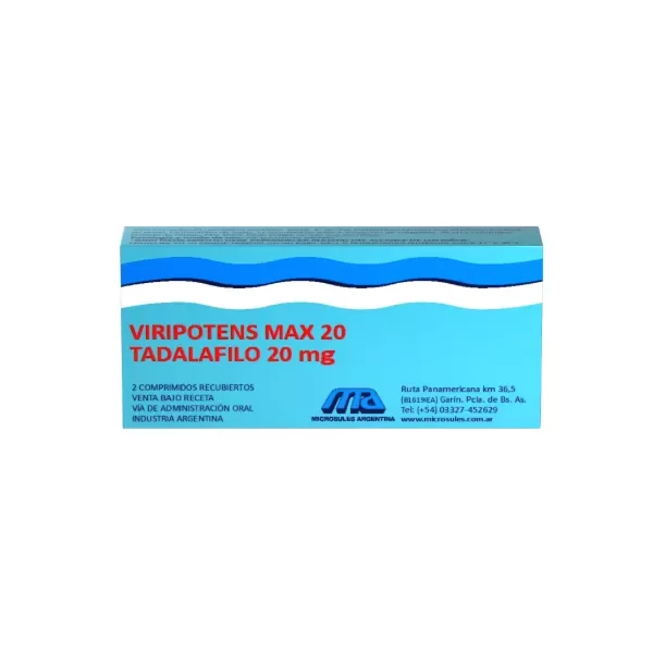 Producto - VIRIPOTENS MAX 20MG X 4COMP