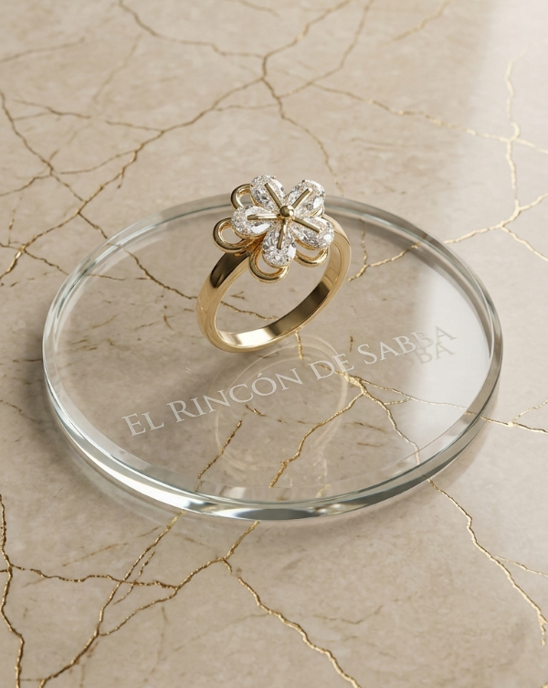 Producto - Anillo Golden Clear Diamond