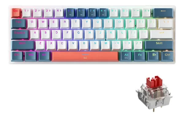 Producto - Teclado Mecánico Machenike K500-b61 Blanco Rgb Español