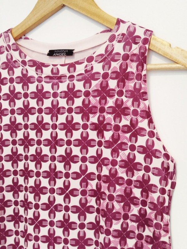 Producto - Musculosa BRAVA -estampa SIXTIES en violeta- - 1