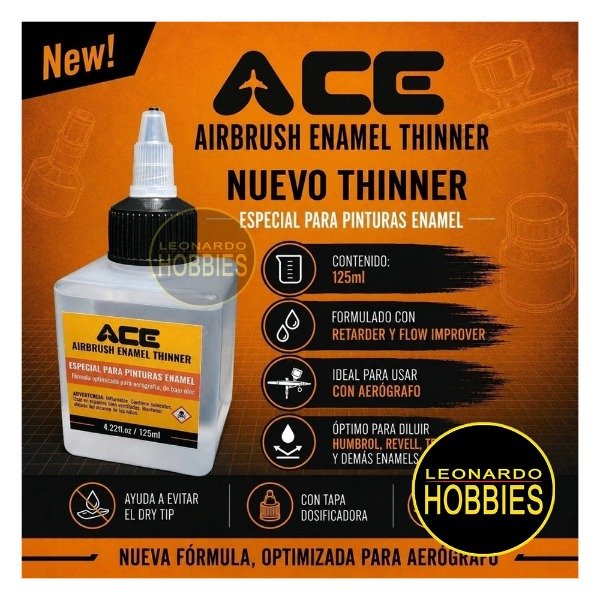 Producto - Thinner Diluyente ACE para Pinturas Enamel (Bajo Olor) - 125ml
