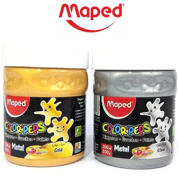 Producto - TEMPERA MAPED x200ml. ORO/PLATA