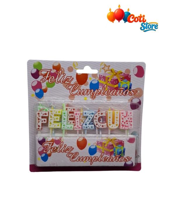 Producto - Vela frase de feliz cumpleaños