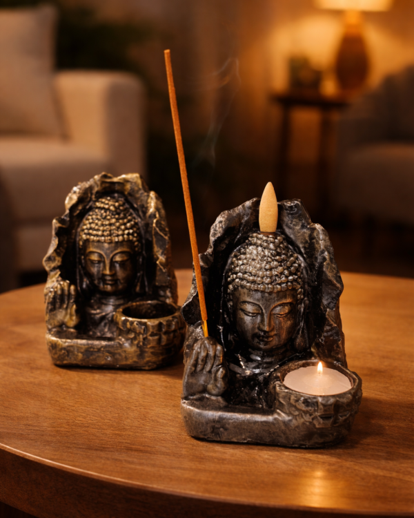 Producto - Cascada de humo portavela buda mano