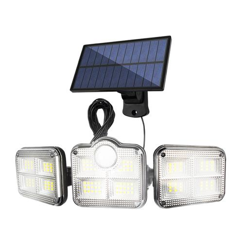 Producto - Reflector 122 LED Solar 3 paneles blanco frío 6500k exterior impermeable IP65