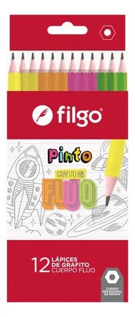 Producto - Lapiz Negro Filgo X 12 HB Fluo PN101 C12 HBF - 1