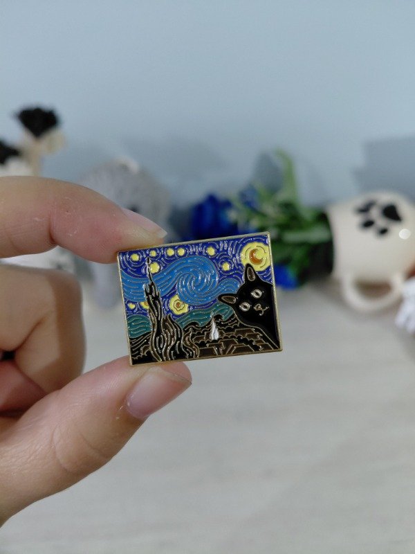 Producto - Pin metalizado -  La noche estrellada de Van Gogh #1312