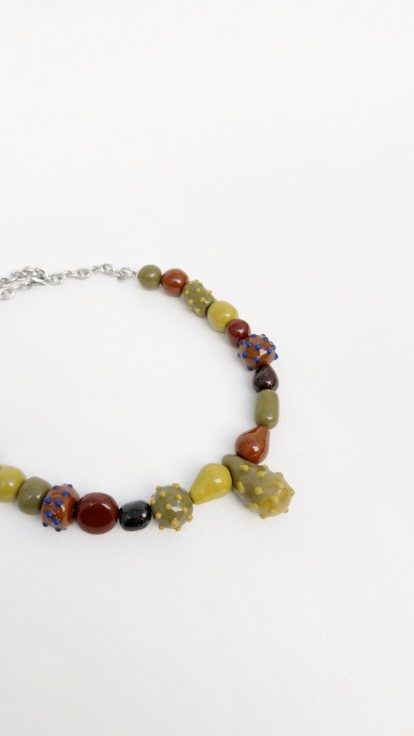 Producto - Collar textura verdes y marrones