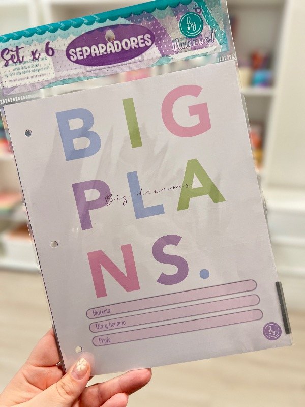 Producto - Separadores Big plans - 1