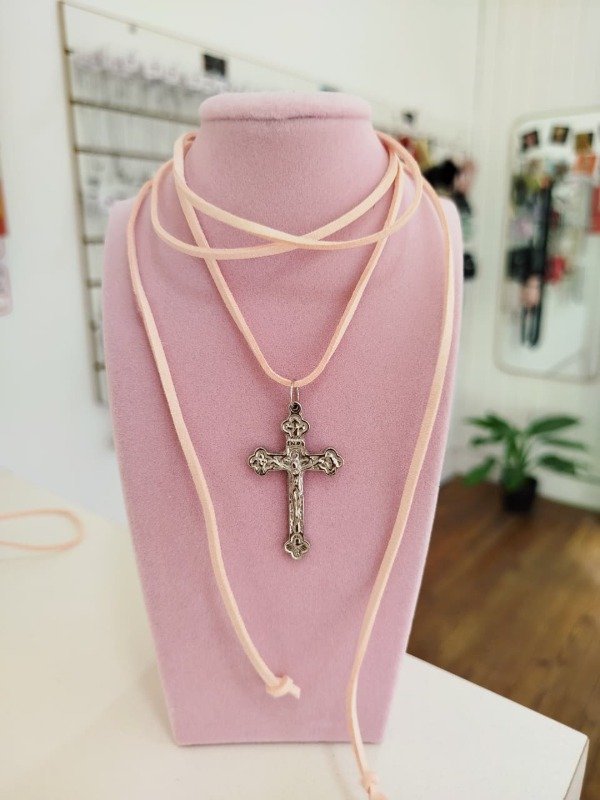 Producto - Choker lazo salmon CRUZ