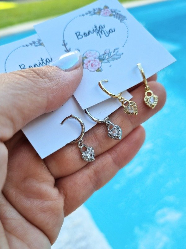 Producto - ARGOLLITAS AD O AQ CORAZON STRASS