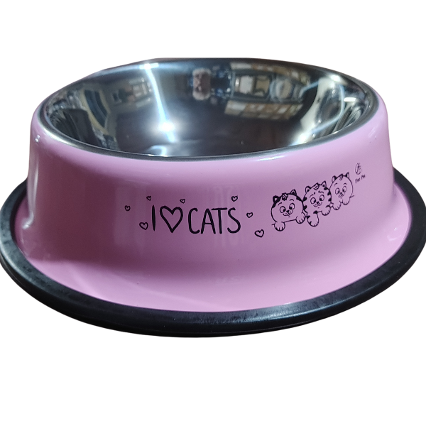 Producto - Comedero para gatos acero inoxidable base 18 cm - 1
