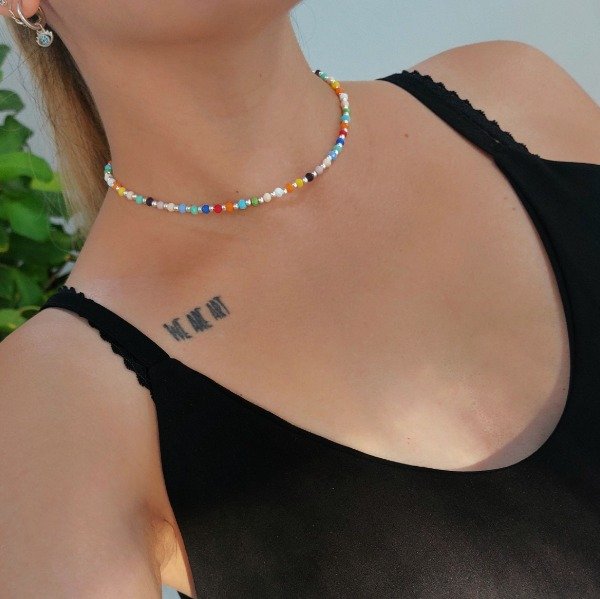 Producto - Chocker cristales multicolor con bolitas