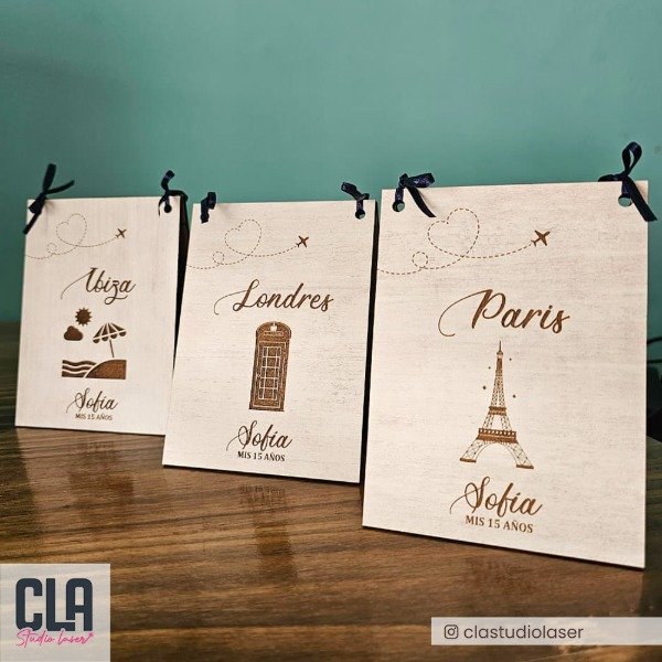 Producto - 5 Números de mesa Modelo Carpa